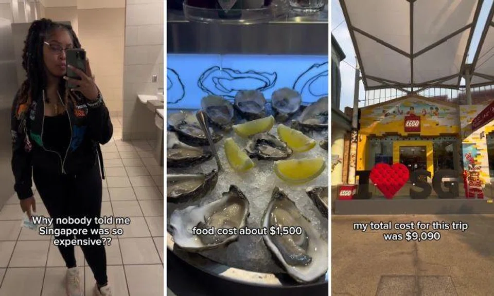 A US TikToker named Tour De Bree wondered why nobody told her Singapore was so expensive after spending more than $9,000 during her five nights here.
