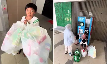 9 year old boy collects 200 cans and bottles, earns $20, bcrs
