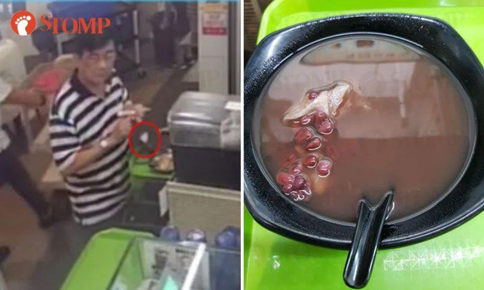Family finds wet tissue in dessert from Bukit Panjang Hawker Centre: CCTV footage shows what really happened