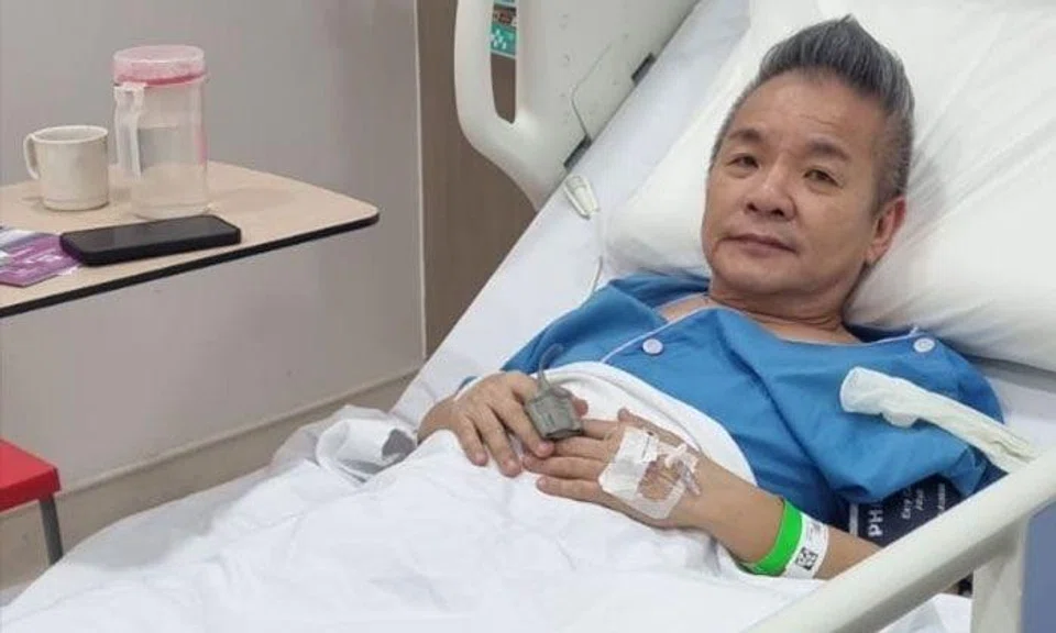 Veteran Singaporean actor and host Marcus Chin will be hospitalised for the next three to four days for observation. PHOTO: KING KONG MEDIA PRODUCTION