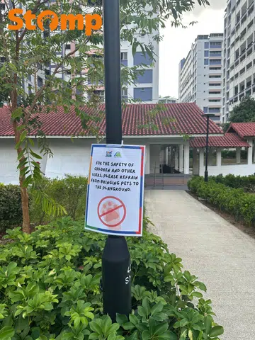 Posters seen at Choa Chu Kang playground after dog incident