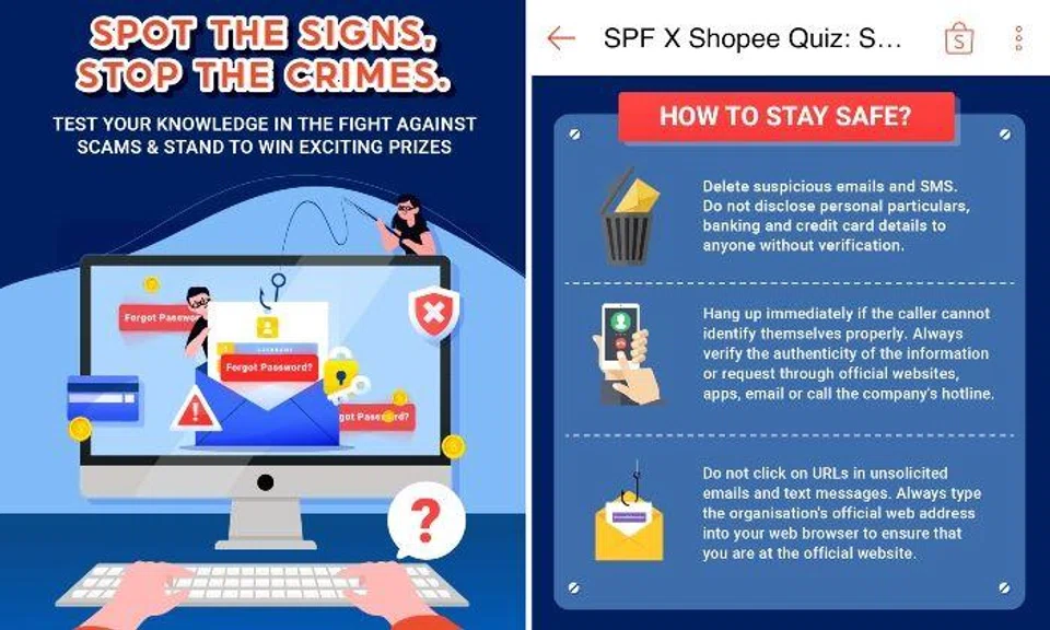 Clementi Police Division and Shopee have collaborated to create an in-app game called Spot The Signs, Stop The Crimes.