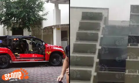 Fire breaks out at a 23rd floor unit at Block 12A Marsiling Lane