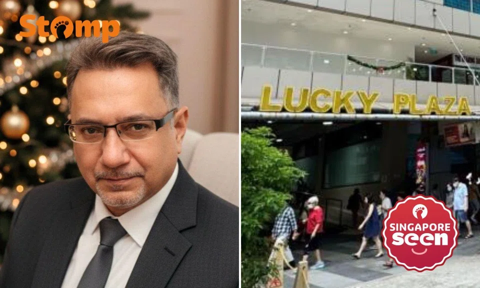 Mr Francis Michael, who confronted a maid for allegedly getting a child to kiss a stranger for $5 in Lucky Plaza.