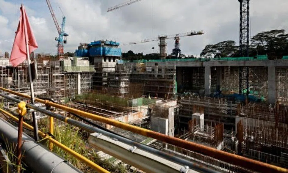 A construction worker was killed and another was injured in an accident on June 27 at a worksite for the upcoming Johor Bahru-Singapore Rapid Transit System (RTS) Link station in Woodlands North. Photo: The Straits Times