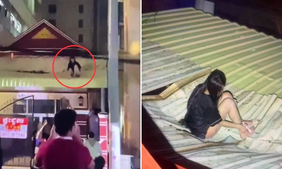 woman falls from 8th floor, lands on roof and scrolls phone for 20min