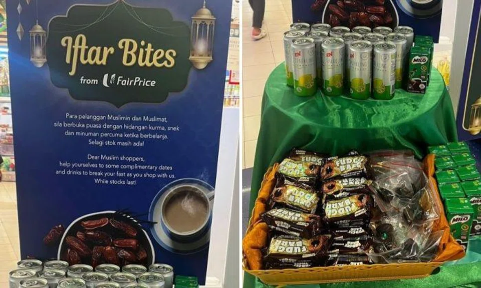 FairPrice: "We would like to clarify that Iftar Packs are offered free of charge to all Muslim customers during the month-long Ramadan period."