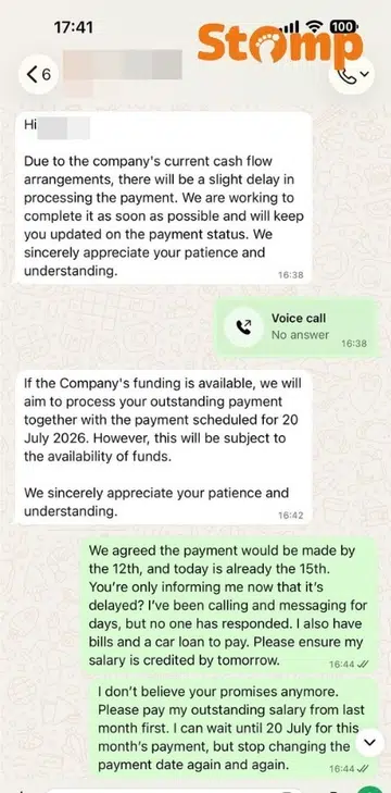 Employees face delayed and unpaid salaries from S’pore events company, TADM assisting