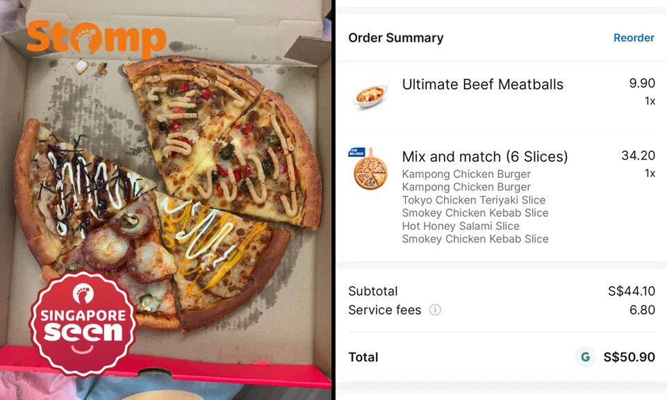GrabFood user allegedly gets pizza with one slice missing, says $0.50 refund made her feel like ‘beggar’