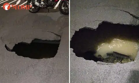 Deep pothole along Mandai Road repaired
