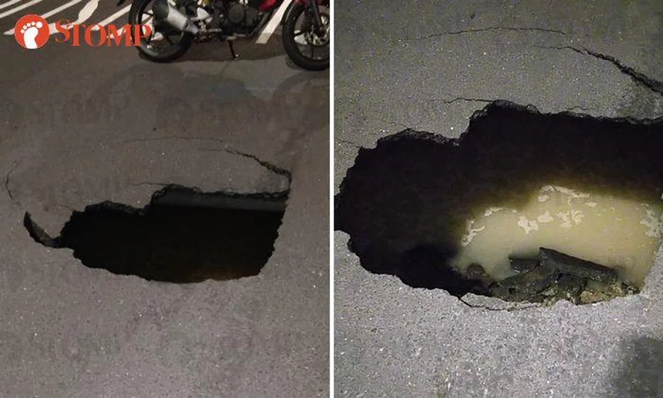 Deep pothole along Mandai Road repaired