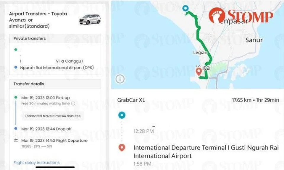 Stomper: "My wife and I booked an airport transfer on Klook from our Canggu villa to Ngurah Rai International Airport."