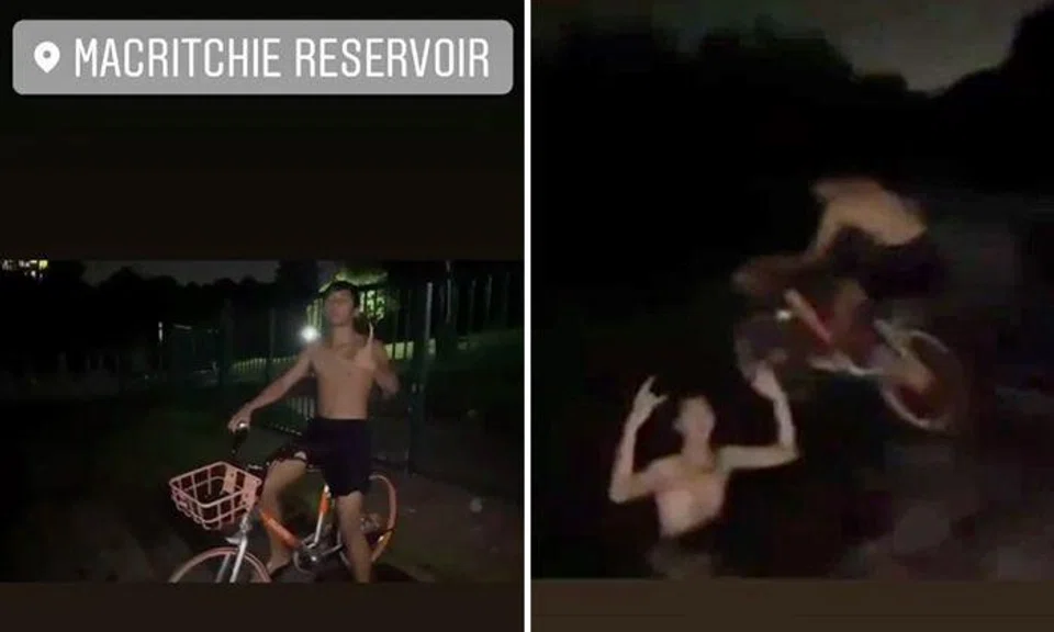 PUB makes police report over youths riding bicycle into MacRitchie Reservoir, swimming in water