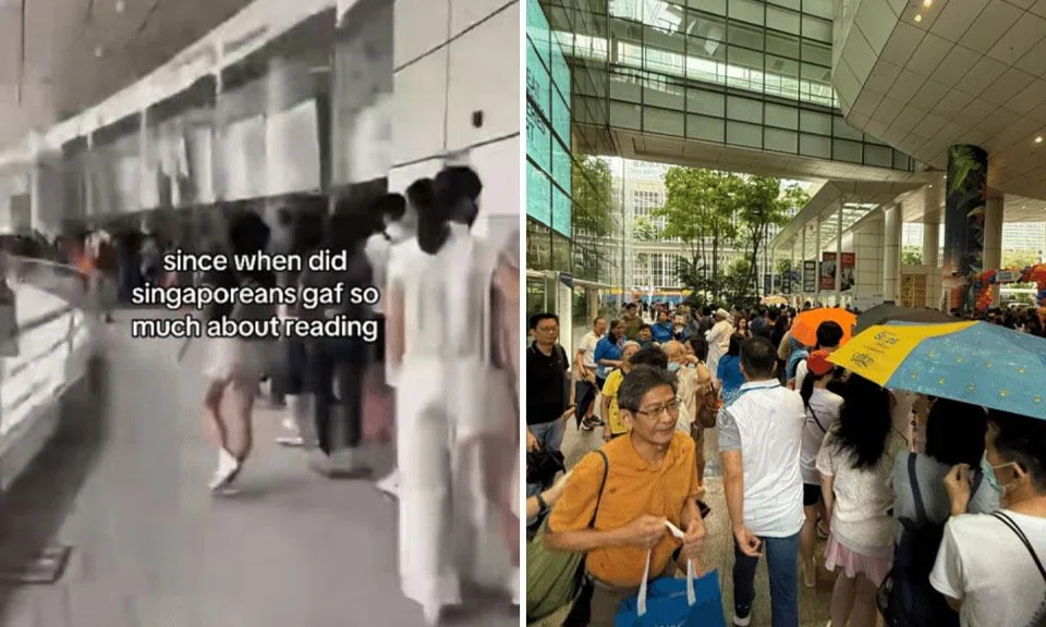 A TikTok video showed the queue stretching around the entire NLB building.