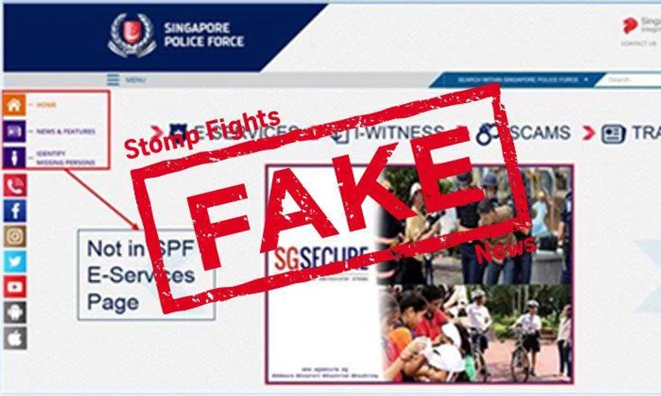 Man loses $5,600 to scammers running fake Singapore Police Force website