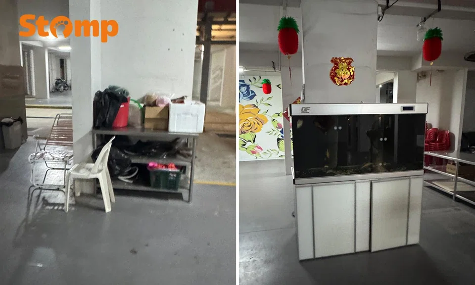 yishun void deck used as private storeroom