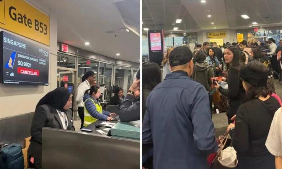 Flight SQ21 was delayed a second time because of an airport baggage handling system fault and a technical issue.