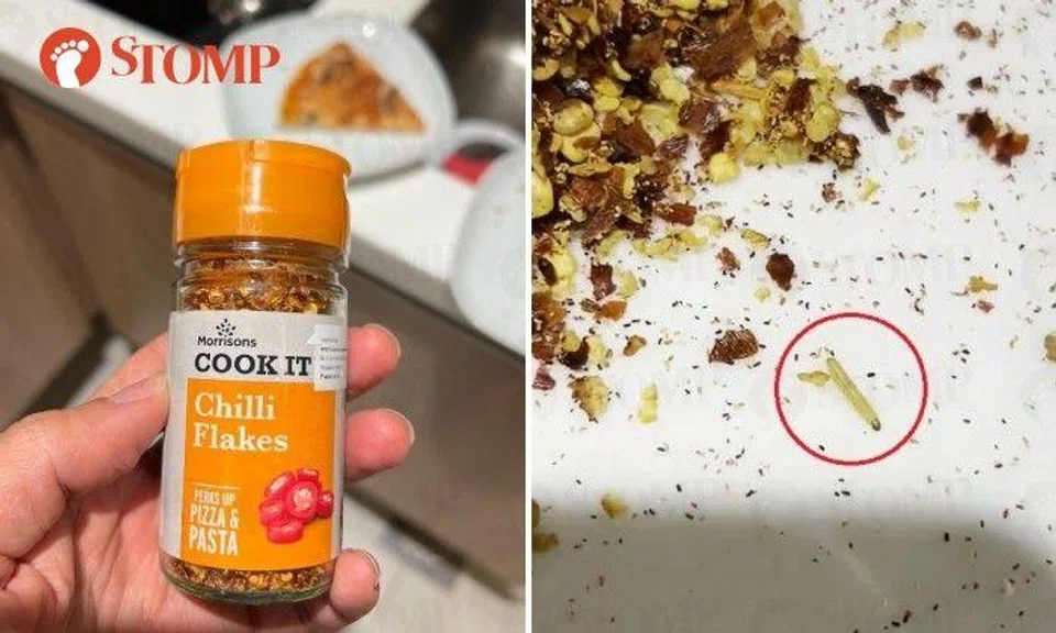 FairPrice has removed Morrisons chilli flakes from its shelves after "worms" were found in the product.