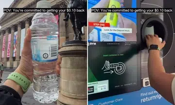 traveller carries plastic bottle on 7 day trip from sg to austalia and back for beverage container return scheme refund