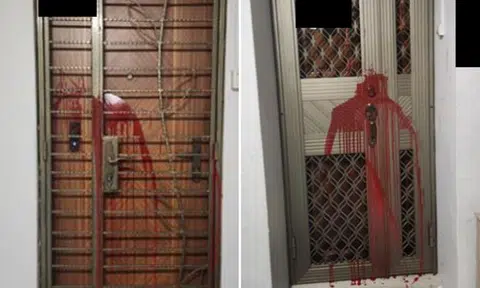Red paint on doors part of alleged loan shark harassment incident