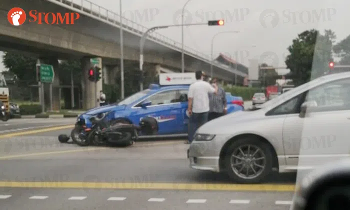 77-year-old motorcyclist taken to hospital after accident with taxi at ...