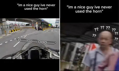 Motorcyclist yells at jaywalkers instead of honking: 'You ARE the horn'