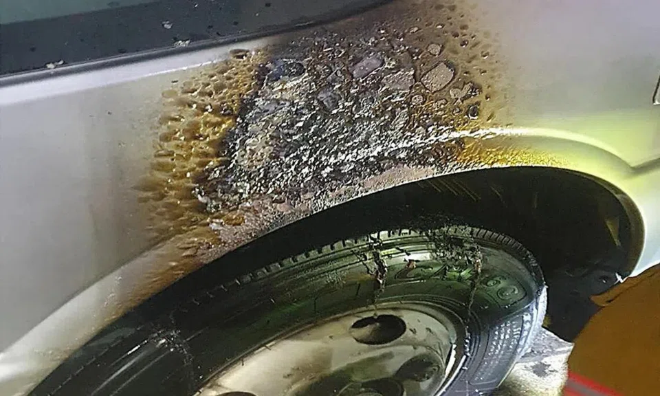 The elderly was jailed for his negligence in accidentally setting a bus on fire. 