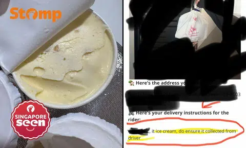 Foodpanda customer finds melted ice cream after rider leaves it at door without notice