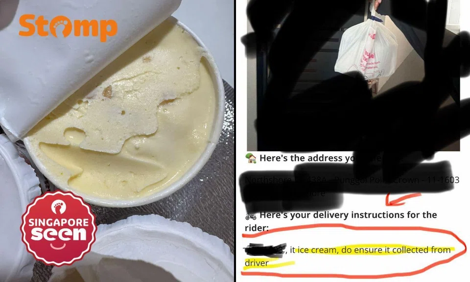 Foodpanda customer finds melted ice cream after rider leaves it at door without notice