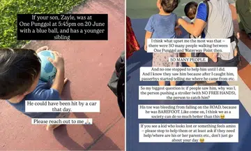 lost child near waterway point barefoot and bleeding