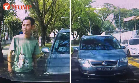 Volkswagen driver hits Merc at Sin Ming traffic junction, flees while guy is on phone