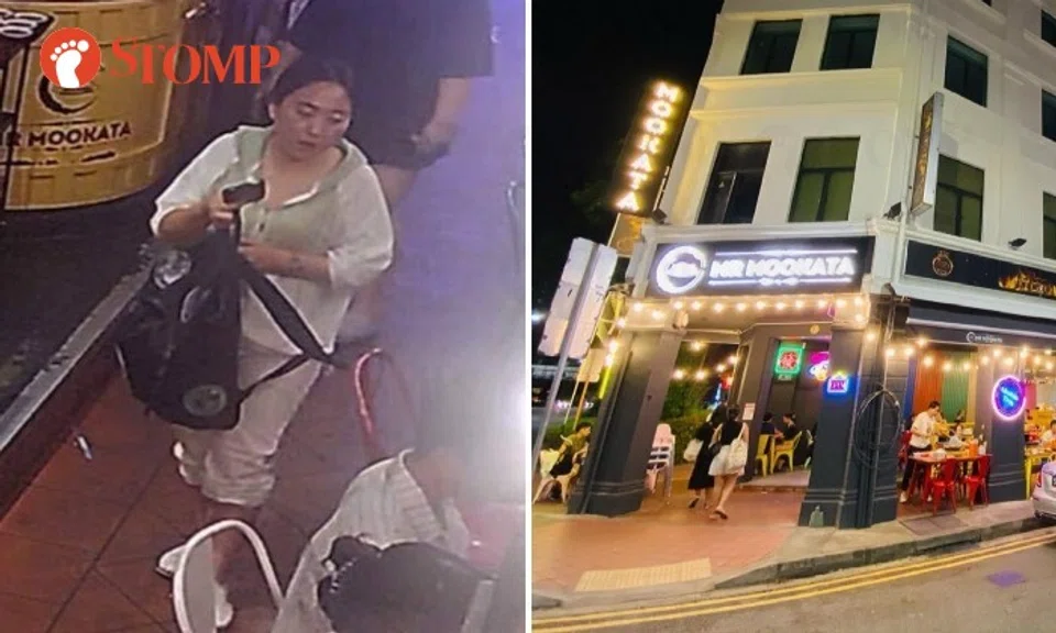 Stomper Kelly shared a video of the woman in white clothes getting up from her seat in the eatery, picking up her bag and walking out.