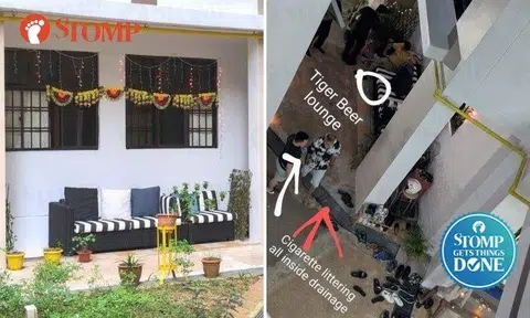 Stomper W shared photos of what he called a "Tiger beer lounge" on the ground floor of Block 470 Segar Road on Nov 9 evening.