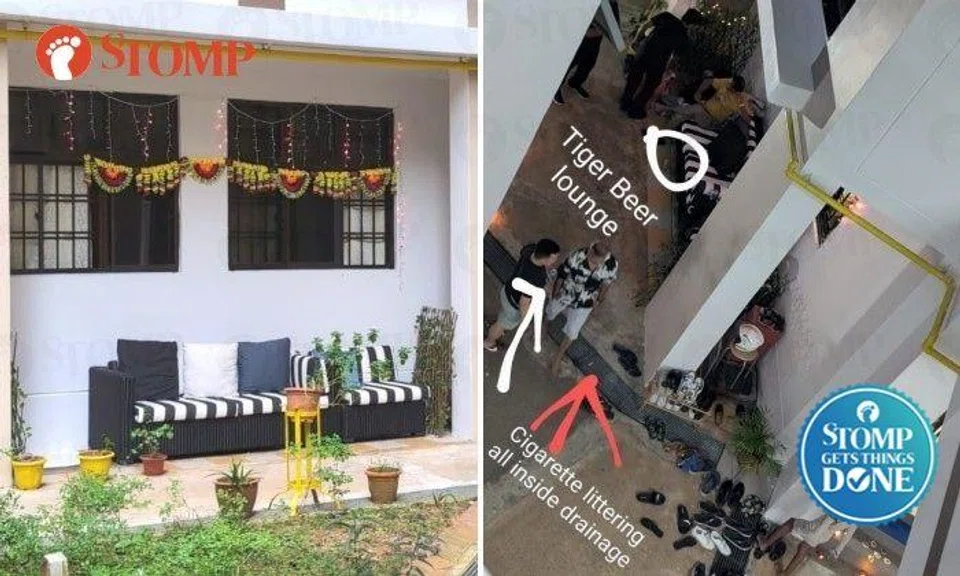 Stomper W shared photos of what he called a "Tiger beer lounge" on the ground floor of Block 470 Segar Road on Nov 9 evening.