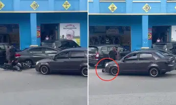 car appears to ram into man during fight over loan