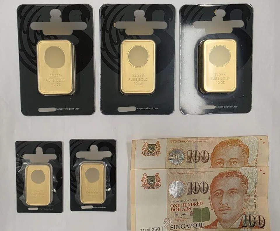 The police seized $200 cash and gold bars worth about $200,000.