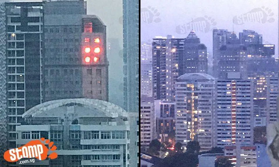 Red lights emitting from building alarms Stomper: I thought it was a fire