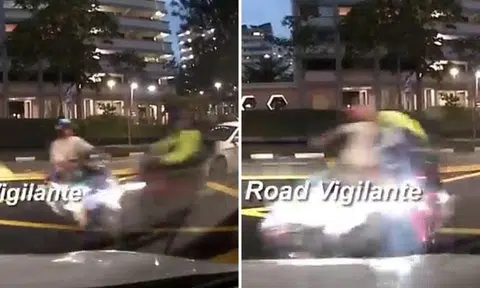 Two motorcycles collide in yellow box at Simei, both riders taken to hospital