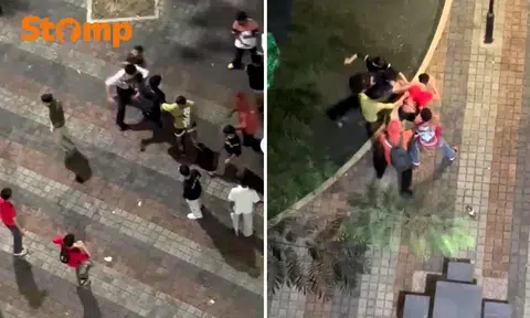 About 15 people involved in brawl at Serangoon Ave 2, one guy gets his shirt ripped off