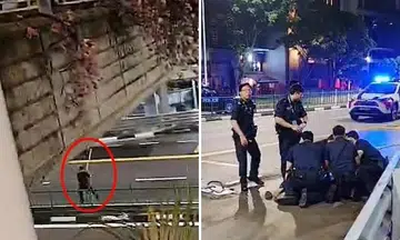 Man arrested after allegedly wielding rod in Aljunied
