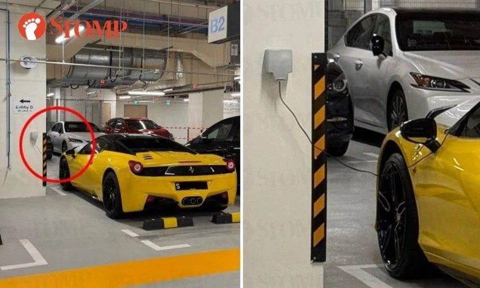 Is Ferrari 'stealing' electricity in SGH carpark?