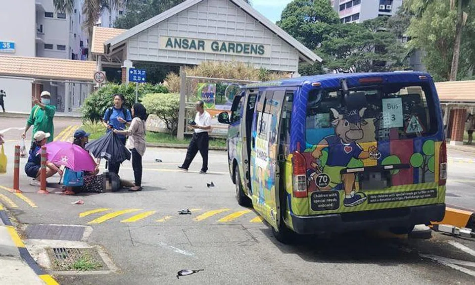 Woman, 68, unconscious after getting hit by minibus carrying 5 kids: Driver reportedly fell asleep