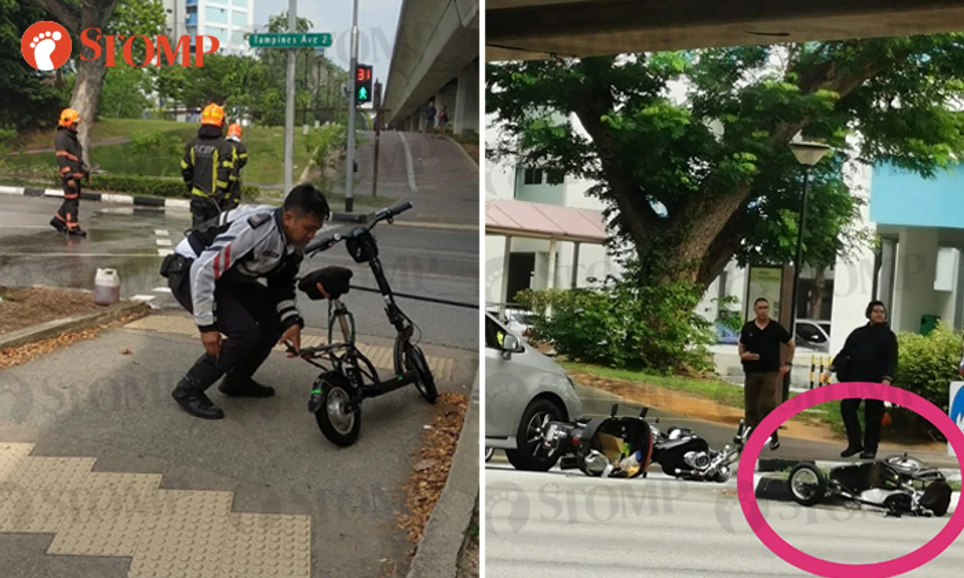 E-scooter rider taken to hospital after accident with car in Tampines ...