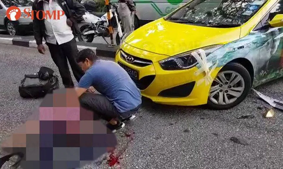 Rider, 52, dies after getting hit by taxi at Eng Neo Ave, 48-year-old cabby arrested
