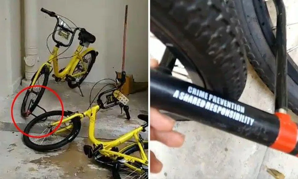 'Mother of ironies' in Yishun sees two ofo bikes secured together with 'crime prevention' lock