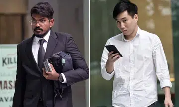 Shivasuria Maniam Kesaval (left) shared the unlawfully obtained information with Brayden Ong Ying Shan.
