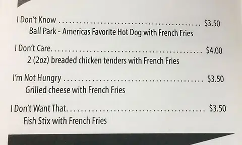 US restaurant makes genius menu to deal with difficult kids