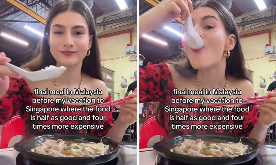 TikToker in Malaysia slams Singapore food