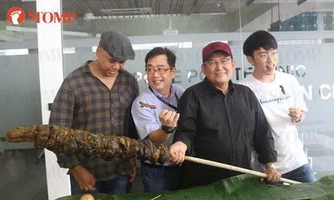 The biggest single stick of satay in the world -- created right here at Singapore Poly