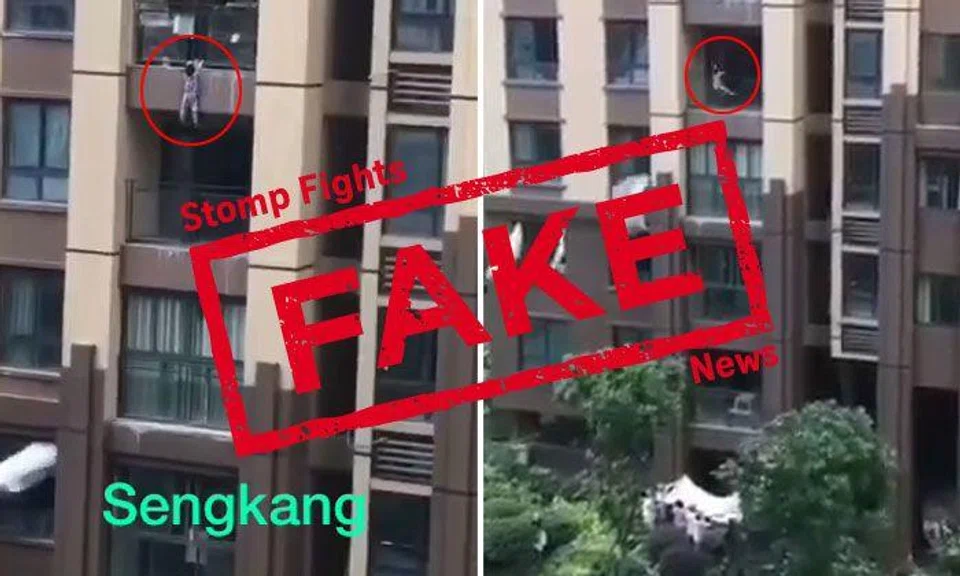Circulated video of toddler falling from sixth-storey flat happened in China, not Sengkang